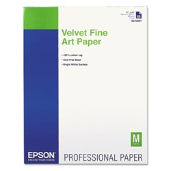 Epson S042097 Velvet Fine Art Paper 17x22 25 sheets