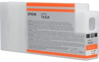 Epson T642A00 150ml Medium Orange Ink Cartridge for 7900 and 9900