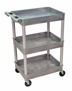 Gray Three Tub Utility Cart