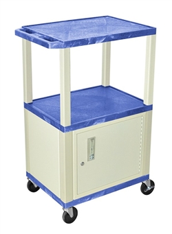 Utility Cart with Locking Cabinet