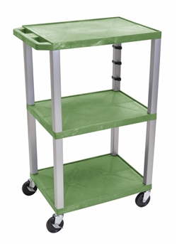 Green and Beige Three Shelf Cart