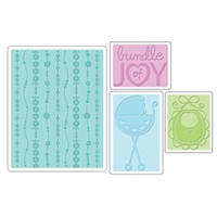 Sizzix Textured Impressions Embossing Folders 4PK - Baby Set
