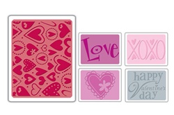 Sizzix Textured Impressions Embossing Folders 5 pk.- Valentine Set #3