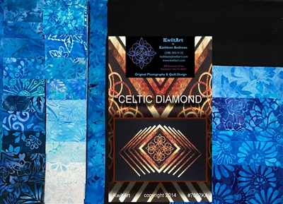 Celtic Diamond Quilt Kit-Blue