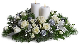 Glistening White Centerpiece