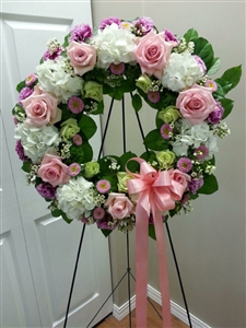 Pink Memorial Wreath