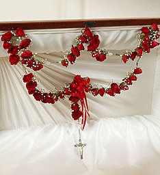 Large Rosary with Red Spray Roses