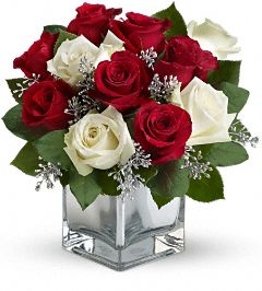 Frosty-Silver Rose Centerpiece