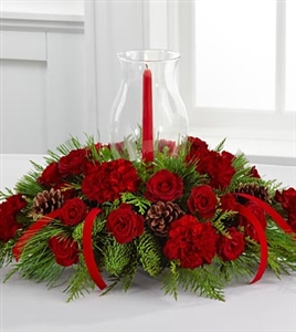 Christmas Hurricane Centerpiece