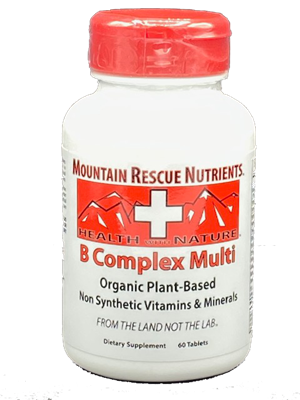 B Complex Organic Plant based non Synthetic Multiple Vitamin & Mineral