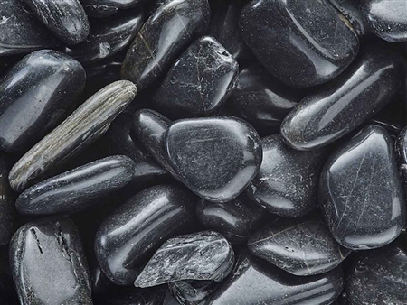 Black Pebbles Polished 1/2"-1"