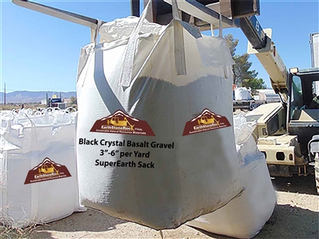 Black Crystal Basalt 3" - 6" Landscape Rock - Gravel For Sale