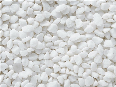 Snow White Pebbles 3/8" Per 50 Lbs