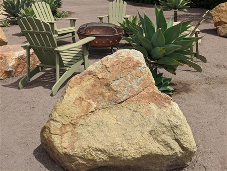 Golden Green Granite Large Rock Boulders