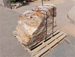 Golden Amber Onyx Boulder 24" -  Large Decorative Rocks