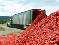 Red Colored Landscape Mulch Bulk Load