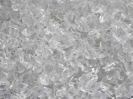 Ice Clear Fire Glass 1/4" - 1/2"