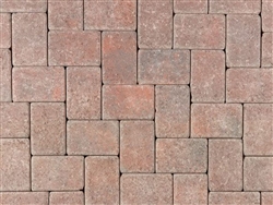 Red - Brown - Charcoal Antique Cobble Pavers