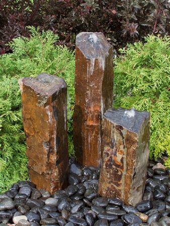 Gold Creek Basalt - Rustic Top  - stone water fountains