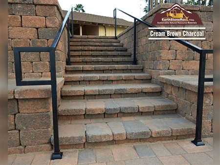 Cream - Brown - Terracotta Rustic Wall Stone  - Wall patio pavers