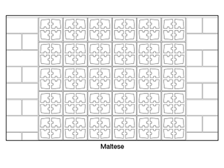 4x 12 x 12 Breeze Block - Maltese
