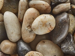 Polished Mixed Colors Pebbles 1/2" - 1"