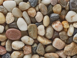 Polished Mixed Colors Pebbles 3/8"