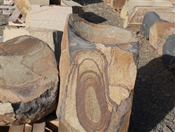 Basalt Column Bird Bath/Dish Rock Medium