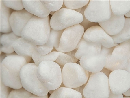 Nara Snow White Pebbles 1/4"- 3/4" - Landscaping Stone