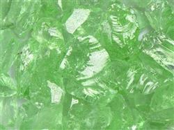 Crystal Green Tempered Fire Glass 1/2" - 1"