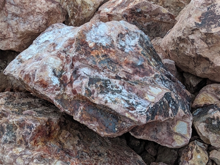 Auburn Brown n Gold Boulders 30" - 36" Per Pound