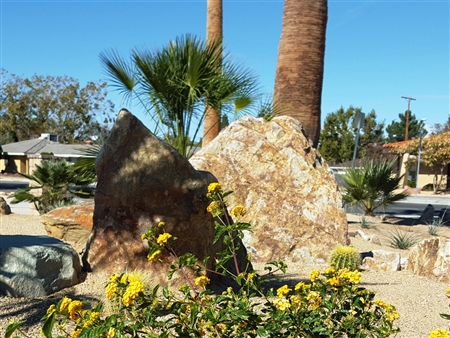 Auburn Brown n Gold Granite Garden Rocks Boulders 36" to 48"