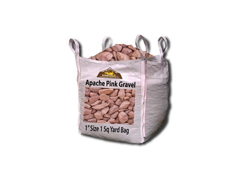 Apache Pink Colored Landscape Gravel 1" - Crushed Stone