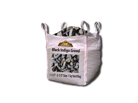 Black Indigo Landscaping Rock 2" - 4" Screen Bulk Per Yard - Landscape Rocks