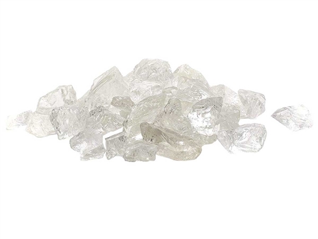 Ice Clear Landscape Fire Glass 1/2" - 3/4"