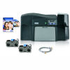 Fargo Kit, DTC4250E Single-Sided Printer, Ethernet, UV, LCD Screen, includes 2 Ribbon YMCKO Graphic