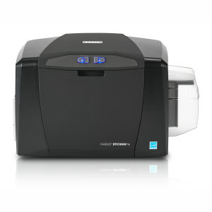 Fargo DTC1000Me Monochrome ID Card Printer with MSE Graphic
