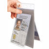 Brady Horizontal Multi-Card Holder, Clear Vinyl, Holds 1 ID Card on One Side and Up to 3 ID Cards or 6 Business Cards on the Back Side, Side Load Slot and Chain Holes, 2-1/8" x 3-3/8", Pack Graphic