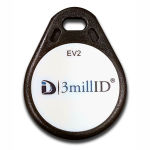 3millID DESFire EV2 2K Black Key Fob Graphic