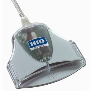 HID OmniKey, 3021 Contact Card Reader, Small Form Factor, Transparent Grey Housing, USB, TAA, GSA FIPS 201, NO Drop ShipS Graphic