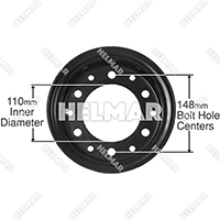 R500-2 STEEL RIM ASS'Y