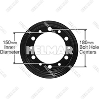 R600-3 STEEL RIM ASSEMBLY