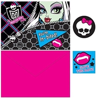 Invitation Kit - Monster High / Lalaloopsy / Finding Dory / Num Noms, Pack Of 8 Sets