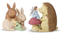Grasslands Road Fairy With Animal Figurine, Bunny / Hedgehog