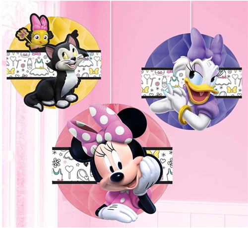 Honeycomb Decorations - Minnie Mouse Happy Helpers (3CT)