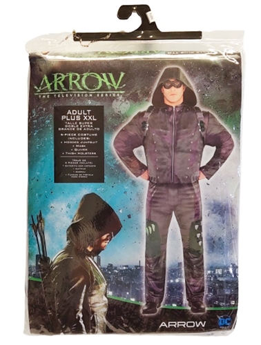 DC Arrow TV Man Adult Costume, Plus XXL