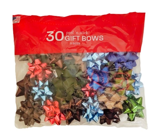 Peel N' Stick! Gift Bows, 30 PCS