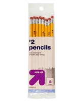 up & up #2 Wood Pencils - Pack of 8 CT