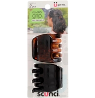 Scunci No-Slip Grip All Day Hold Jaw Clips, Medium, 2 CT