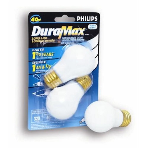 PHILIPS 40W DuraMax Long Life White Light Bulbs, Pack Of 2